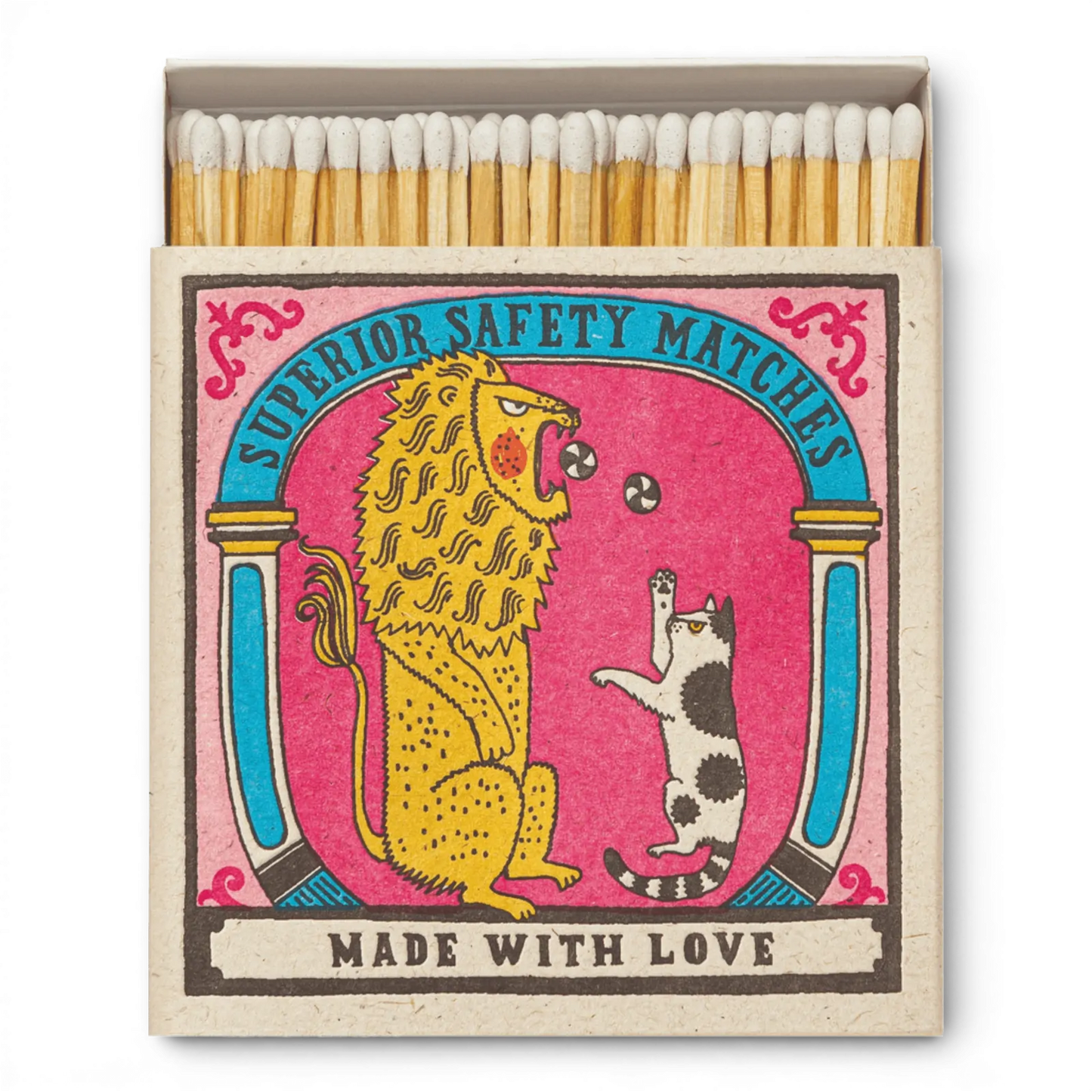 Big Cat, Little Cat Square Matchboxes