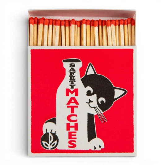 Milk Bottle Cat Matches | Square - Safety Matches