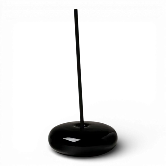 Glass Vessel Incense Holder - BLACK